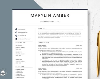 Executive Director Resume Template for Google Docs, Word & Pages, Business Resume Template, IT, Nonprofit Executive Director Resume Template