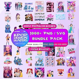 1000+ KPop Huntrix Png & Svg Bundle, Demon Hunters Png, Saja Girls Png, Girl Dinner Png, Anime Lover Gift, Saja Boys KPop Fan Art