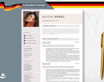 Bewerbungsvorlagen, Lebenslauf Vorlage, Word, Mac, Pages, Moderner Lebenslauf, Bewerbung, Anschreiben, Anlagen, Deckblatt, Plantilla de currículum