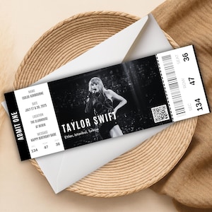 Billet de concert modifiable sur toile, modèle de billets imprimable, billet de concert personnalisé bricolage, idée cadeau d'anniversaire, cadeau surprise, téléchargement numérique image 9
