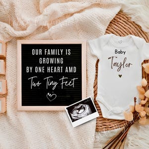 Digital Pregnancy Announcement for Social Media, Editable Letter Board Pregnancy Announcement, Gender Neutral Announcement, Instant Download