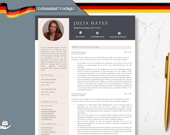 Bewerbungsvorlagen Deutsch, Lebenslauf Vorlage Word und Pages, Bewerbung Vorlage, Deckblatt, Bewerbungsvorlagen Deutsch, Curriculum Vitae