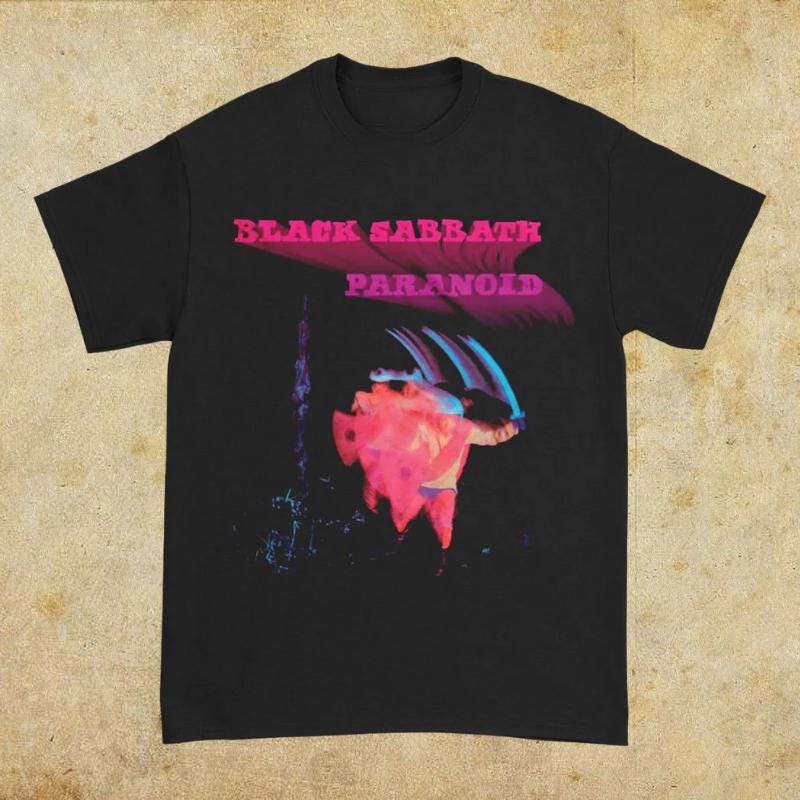 Vintage Black Sabbath 1975 Tour T-Shirt - Men's Unisex Size XL