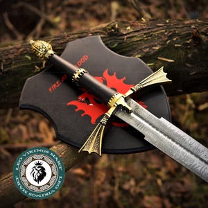 Handmade Carbon Steel Viking Sword: 39&quot; Norse Replica with Scabbard