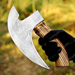 Viking Pizza Axe, The Original custom hand forged pizza Axe, Best gifts for her, Best Anniversary Gifts for Him, pizza slicer axe