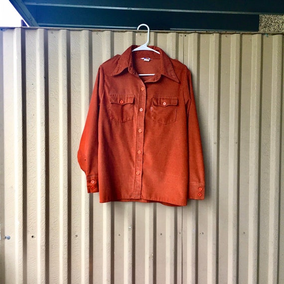 Vintage Levis Corduroy Shirt 1970s Levis Jacket Rust Burnt - Etsy Singapore