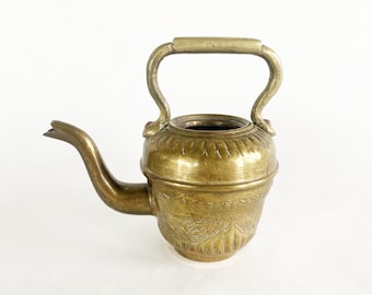 Small Vintage Brass Kettle or Teapot