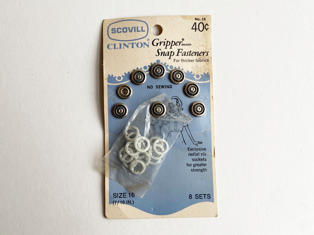 Vintage Scovill Snap Fasteners Old New Stock Etsy