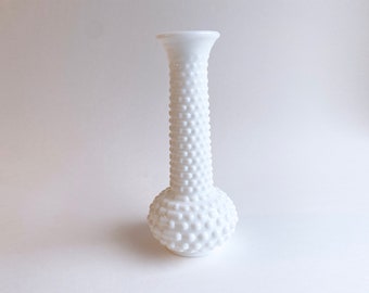 Milk Glass Hobnail Bud Vase