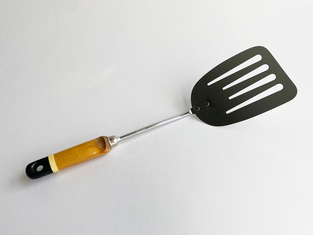 Vintage 13 Ekco Spatula With Natural Tan/black/yellow Etsy