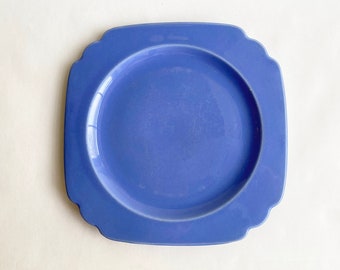 Vintage Homer Laughlin Riviera Blue Plate - Chippy