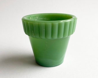 Mini Braun & Corwin Akro Agate Thumb Mini Flower Pot Slag Glass 2 1/2 inches
