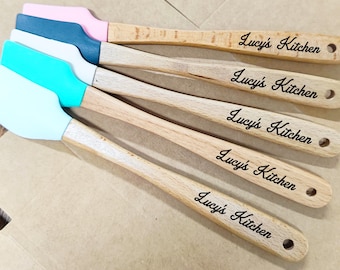 Gepersonaliseerde bakgereedschap spatel, op maat gegraveerde siliconen spatel, housewarming jubileumcadeau, kookcadeau, keukencadeaus