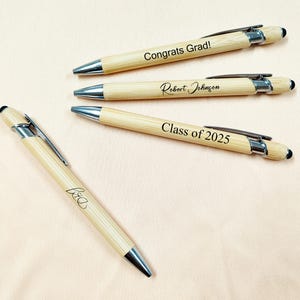 Personalized Bamboo Pen, Custom Engraved Pen for Business, Back To School, Wedding Pen Gift for Witness, Teacher Appreciation Gift