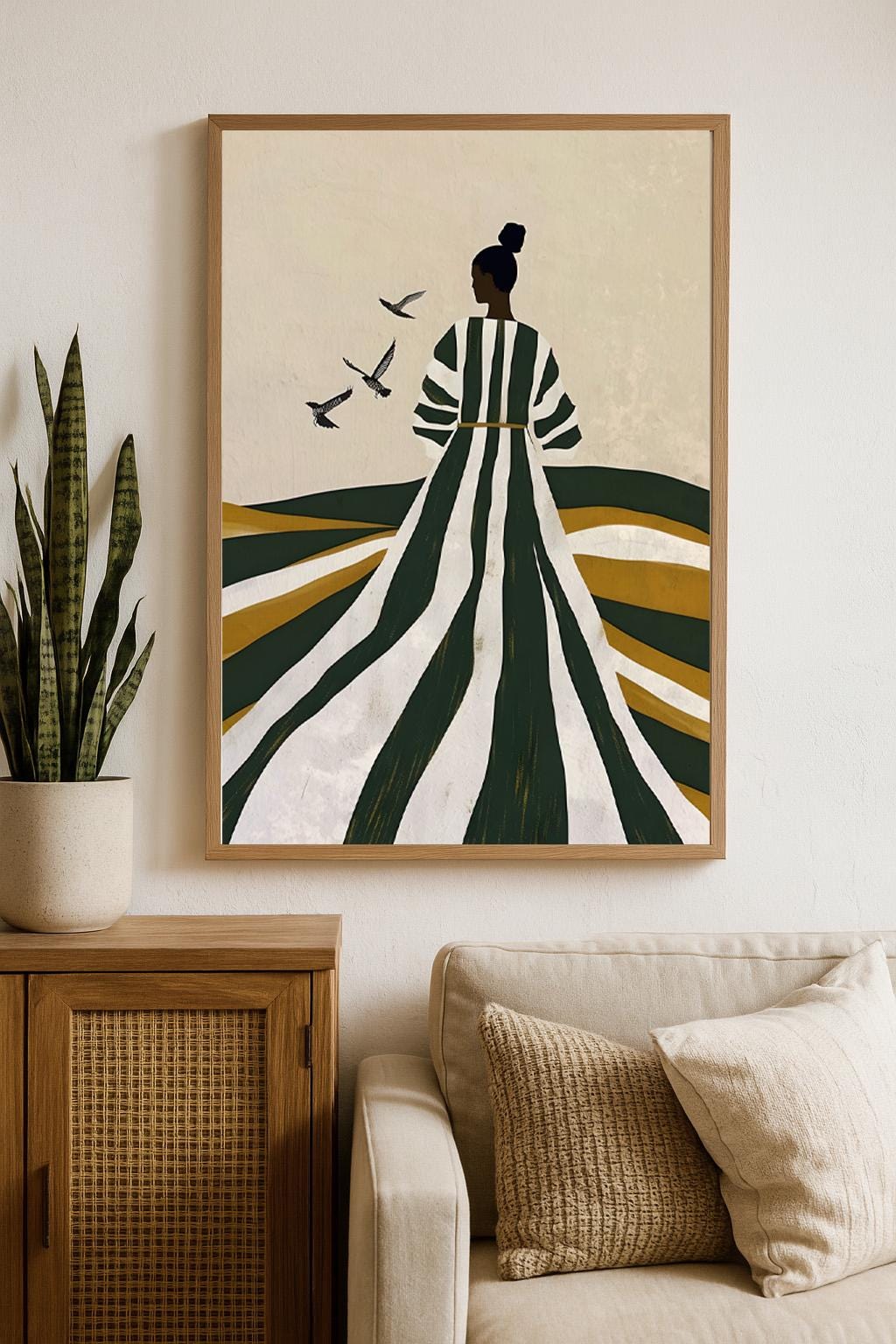 Afrocentric Wall Art Printable, Black Woman Abstract Poster, African ...