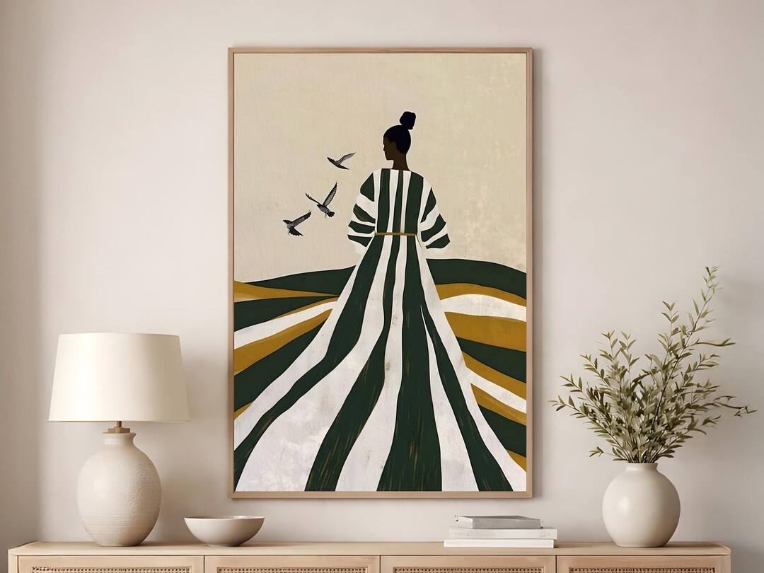 Afrocentric Wall Art Printable, Black Woman Abstract Poster, African ...
