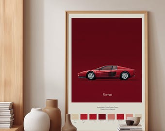 フェラーリ F50 ポスター レッド 1990年代 クラシック スーパーカー