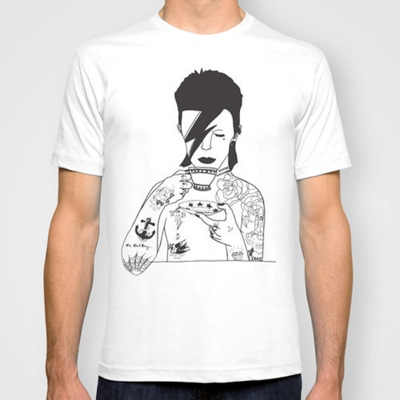David Bowie UNISEX T-Shirt by Hudson Illustration (formally Emilythepemily)