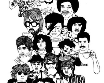 Illustrated Under the Influence number 2 Giclee Print, wall art A4 210mm x 297mm