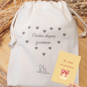 Cartes étapes grossesse 30 moments  sur 15 cartes, Cadeau futurs parents/future maman/baby shower, photo souvenir de grossesse