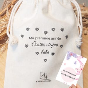 Carte étapes bébé Papillon 30 moments sur 15 cartes Cadeau futurs parents/future maman/baby shower, photo souvenir