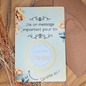 Grand frère - Cartes a Gratter annonce grossesse
