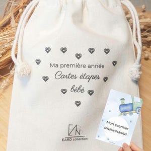 Carte étapes bébé nuages 30 moments sur 15 cartes Cadeau futurs parents/future maman/baby shower, photo souvenir