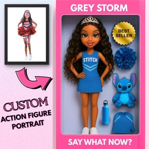 Custom Action Figure, Custom Toy Box, Personalized Doll Style Portrait, Turn Yourself Into An Action Figure, Personalised Barbi