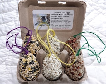 Birdseed Eggs – Half Dozen Feeder Ornaments ships free!