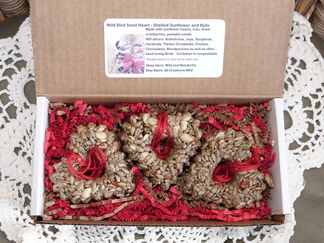 Hearts Bird Seed Feeders Ornaments Set of 3 Boxed I Pay Shipping Etsy