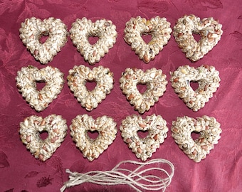 Hearts Bulk/wholesale Mini Birdseed Feeders Dozen Ornaments, No frills - I pay shipping!