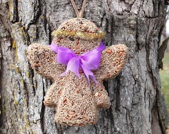 BIG ANGEL wreath, reinforced Birdseed Feeder w/ hanger, variety options @2 lbs  I pay shipping!