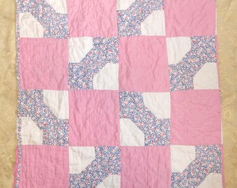 Vintage Cutter Quilt Piece 25”x27"  Bow Tie    Ships Free! a