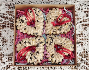 Hearts - Small Birdseed Feeders - 4 in box - options - I pay shipping