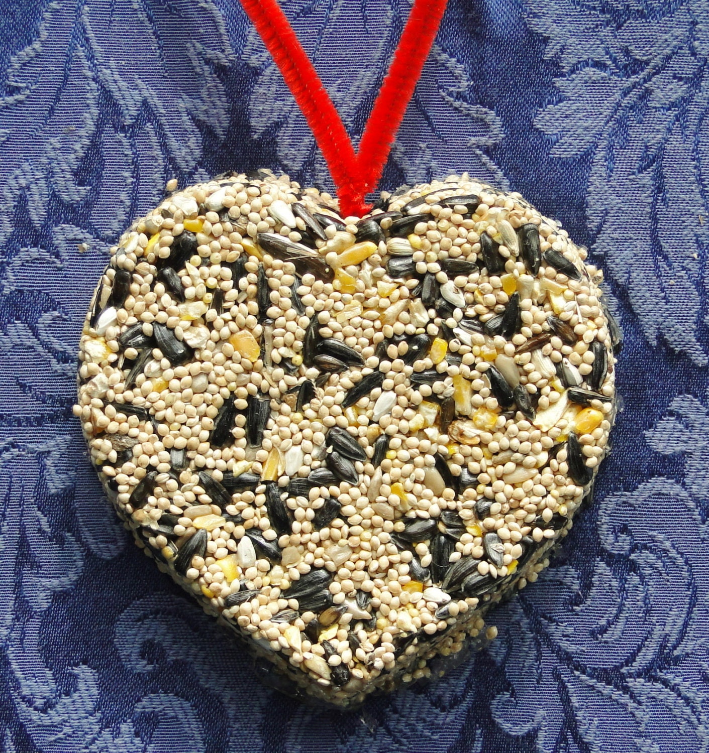 Bird Seed Feeder 1/4 lb. Heart Shape Ornament Cake Etsy