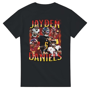 T-shirt graphique Jayden Daniels - Parfait pour les fans des Washington Commanders - Équipement de fan de football