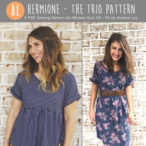 The Hermione Pattern a Sewing Pattern for Women Top Tunic - Etsy