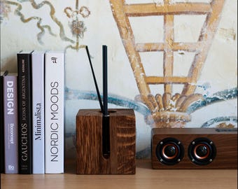 Brushed Oak Diffuser – Textured Aroma Decor | Rustic Wood Scent Gift | Handmade Fragrance for Cozy Interiors