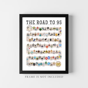 The Road to 95, 1931 Birthday Poster, 95th Birthday Gift, 95th Birthday Home Decor | ROLLED POSTER