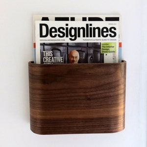 Magazine Rack Wall hung wooden magazine holder image 4