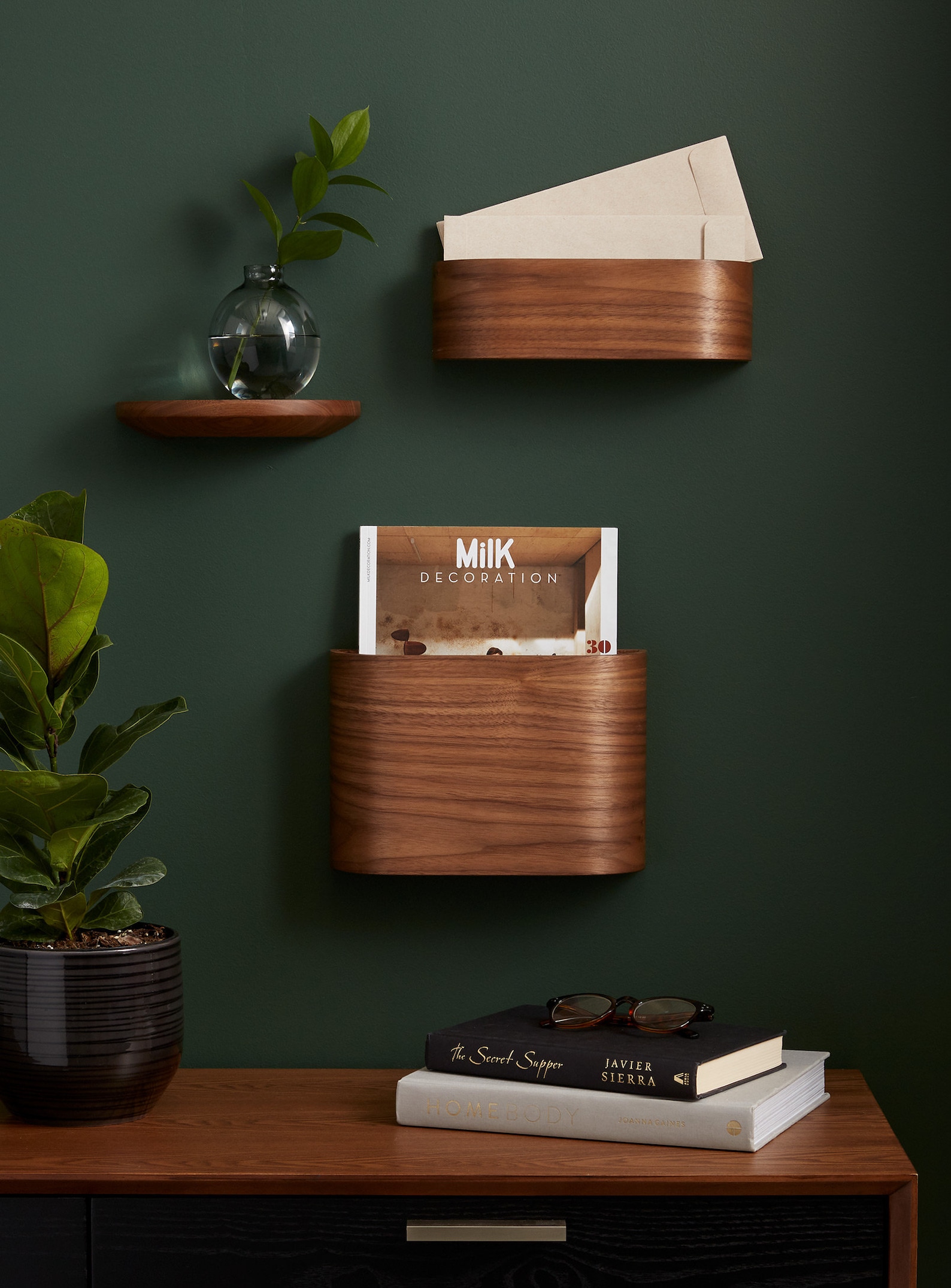 Half Round Walnut Shelf Floating Wood Shelf Etsy