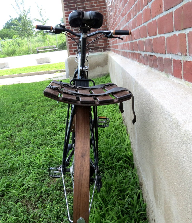 Eliptical wooden bike basket Etsy
