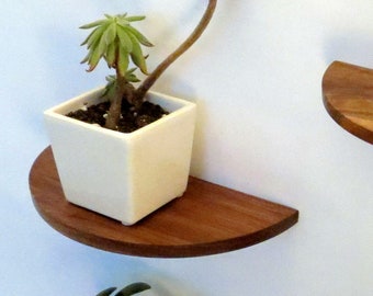 Ten inch half round floating shelf