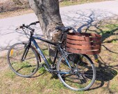 Bike Basket - Large Walnut Wood bike basket