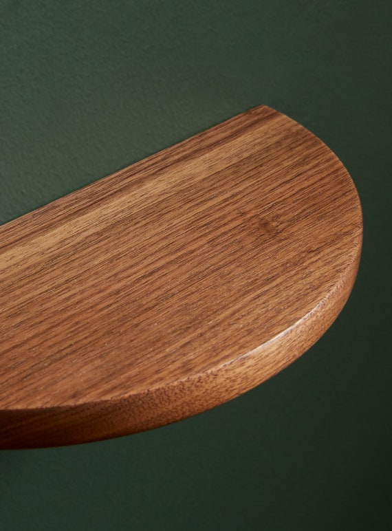 Halve ronde walnootplank drijvende houten plank -