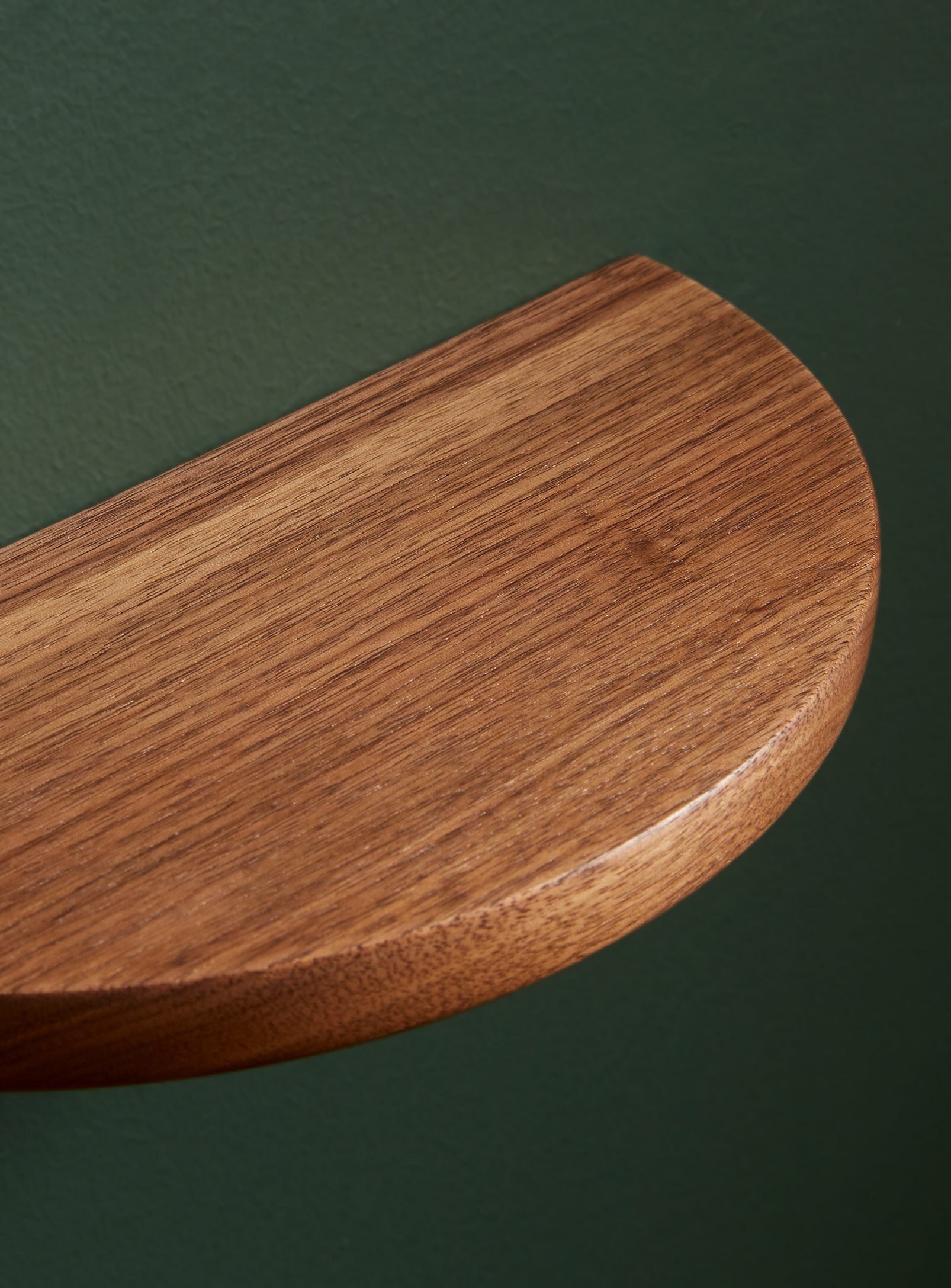 Half Round Walnut Shelf Floating Wood Shelf Etsy UK