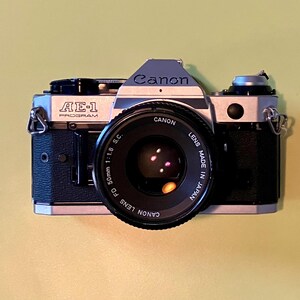 Canon AE-1 Program Film SLR Camera With 50mm FD Mount Lens - Etsy