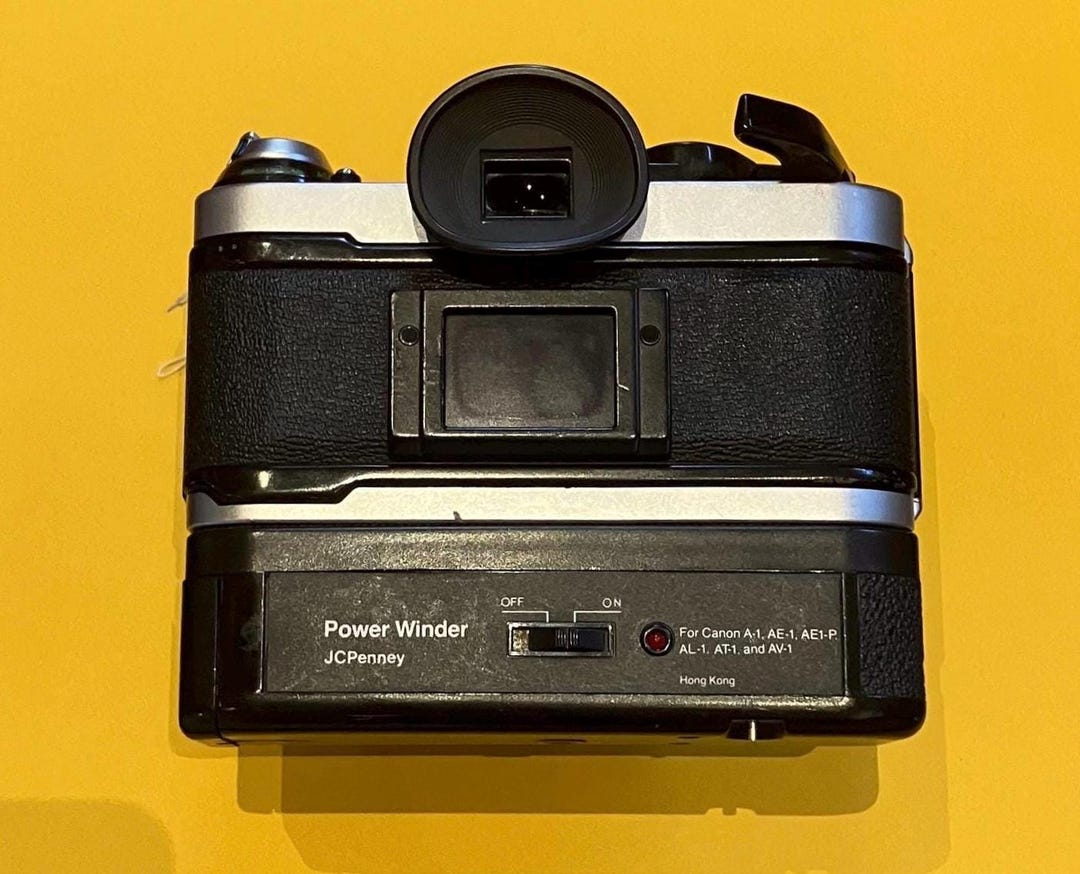 JC Penney Power Winder, Auto-winder for Canon Ae-1 A-1 Av-1 and At-1 ...
