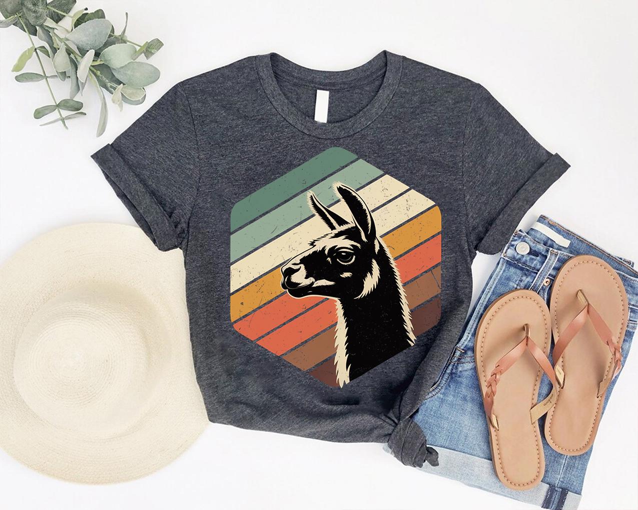 T-shirt Femme 'J'aime Juste Les Alpagas' - Col En V, Coupe Classique, Léger, Pour Amoureux Des Animaux
