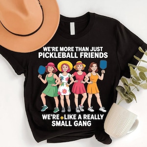 おもしろピックルボールフレンズTシャツ：女性グループギフト